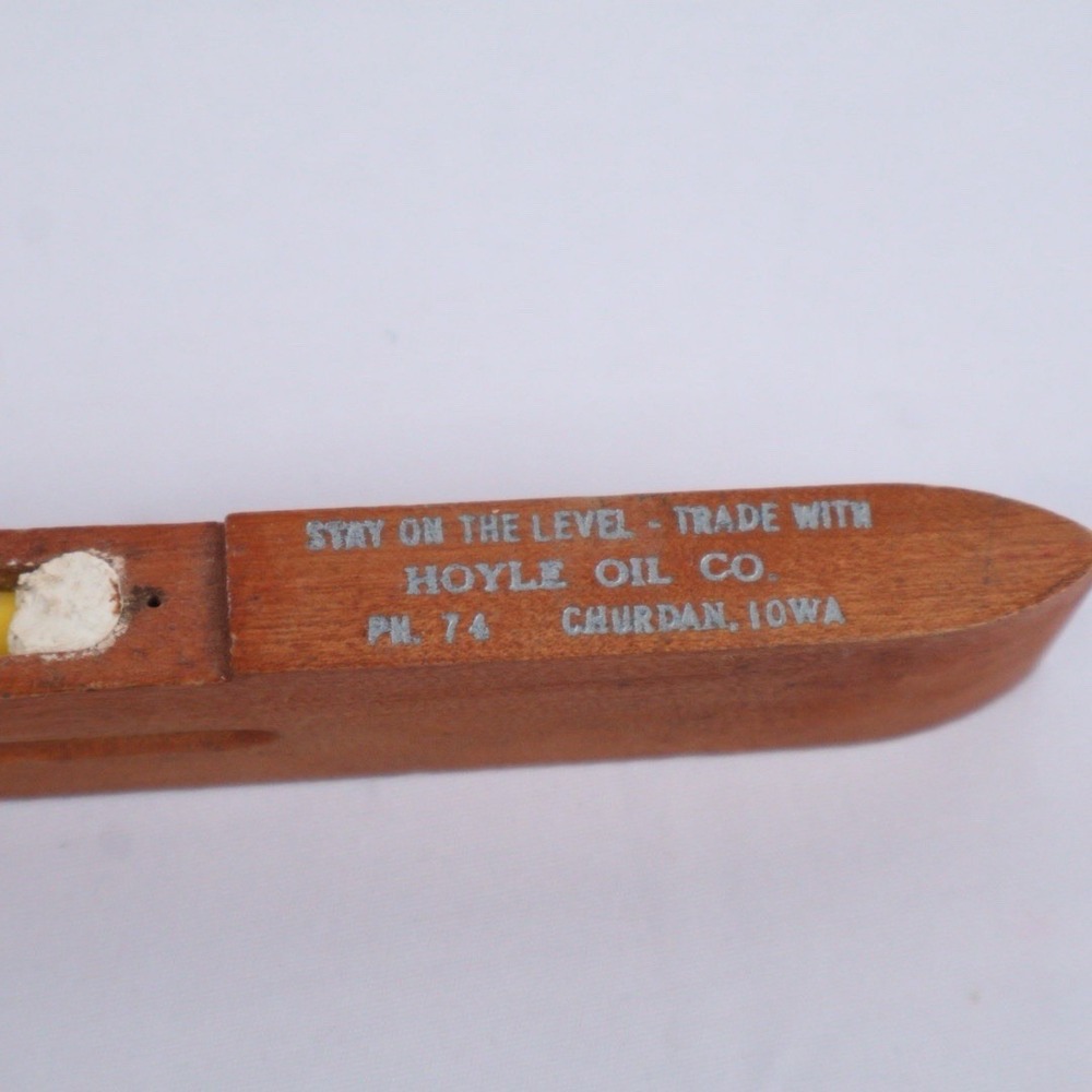 VTG Advertising Wood Level Tools (2) Hoyle Oil Co. Churdan Iowa Pioneer‎ Seeds - Picture 2 of 10